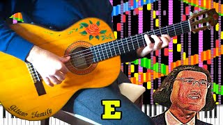 Rush E but on flamenco guitar