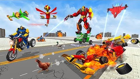 how to play Dragon Fly Robot Car Game 3d #HappyFamilyStudio