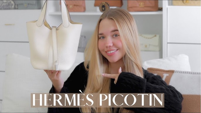 HERMES PICOTIN 18 REVIEW *is it worth it, what fits, wear and tear, would  buy again?* FashionablyAMY 