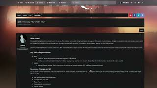 Patch notes February - May