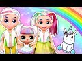 СЕМЕЙКА куклы ЕДИНОРОЖКИ на Пикнике! Видео с игрушками lol Families Surprise