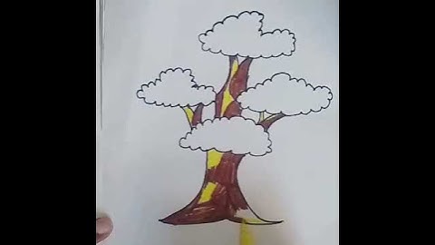 near to nature | how to draw a tree 🌲 | how to draw a green tree