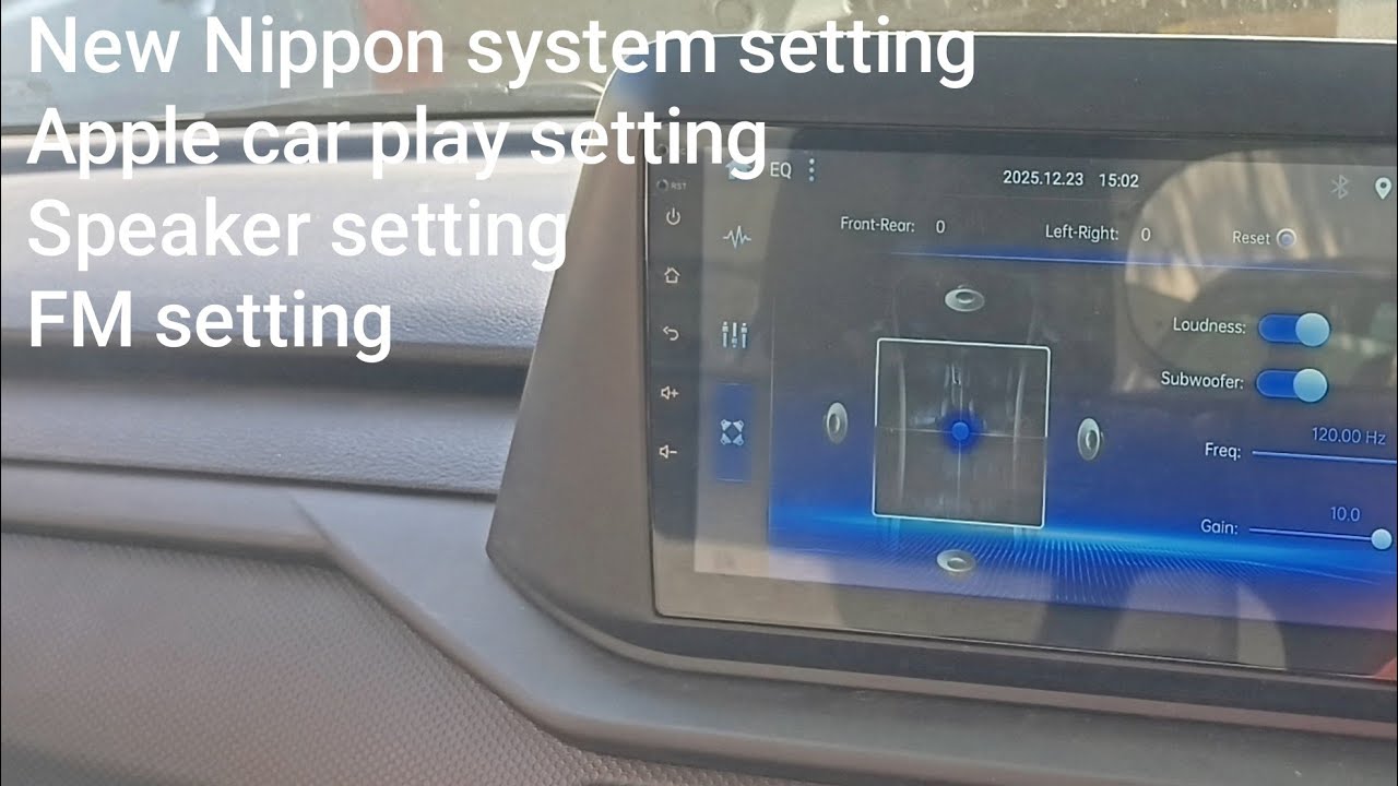 Nippon music system Apple carplay and Android auto setting FM setting system setting