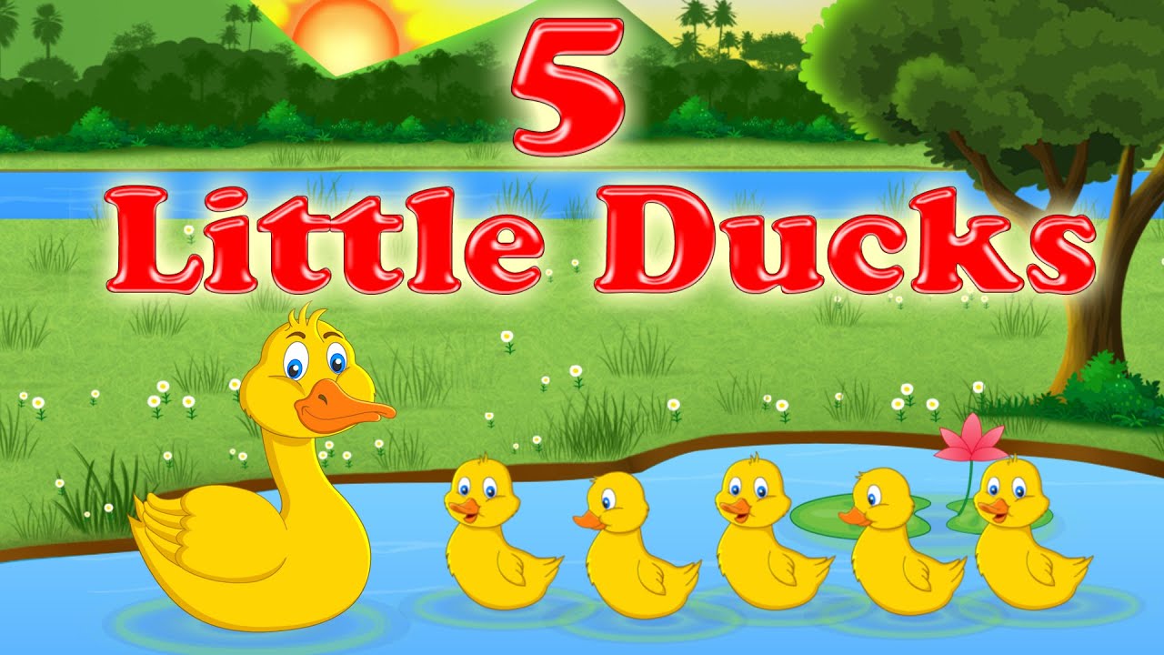 Five Little Ducks | Nursery Song | Number Nursery Rhyme | Song for ...