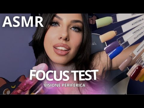 ASMR - TESTO LA TUA VISIONE PERIFERICA CON TRIGGERS COLORATISSIMI ( FOCUS TEST)