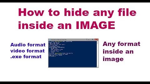 hide any file inside an image (ANY FORMAT)