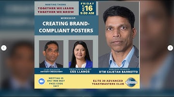 How to create Toastmasters brand compliant posters using CANVA (New Brand Manual, 2021)
