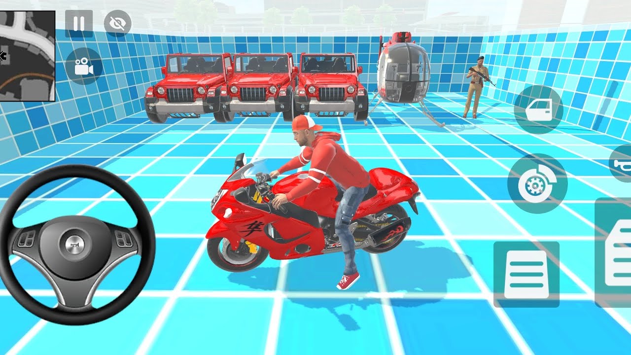 🎮 Franklin Order By 3️⃣ Open Thar 1️⃣ Helicopter 🚁 Park in Swimming Pool in 🇮🇳 Indian Bike Auto 