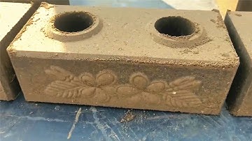 clay interlocking bricks with decoration produce by automatic hydraulic press lego block machine