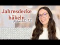 Häkelmuster mit festen Maschen und Stäbchen | Jahresdecke häkeln Monat 12
