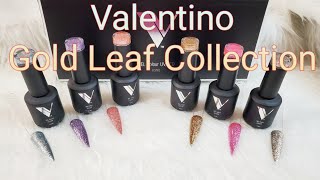 Swatching | Glitter Gel Polish | Valentino Gold Leaf Collection