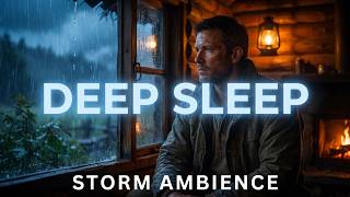 Soothing Heavy Rain on a shed with Gentle Thunder Sounds | 10 Hours of Sleep & Relaxation