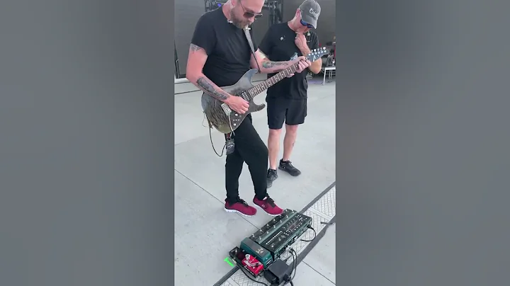 Travis Newman sound checking Kemper sounds with Tr...