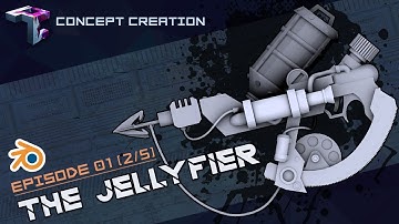 CONCEPT CREATION | THE JELLYFIER Weapon Design Part 2/5 | Basemesh