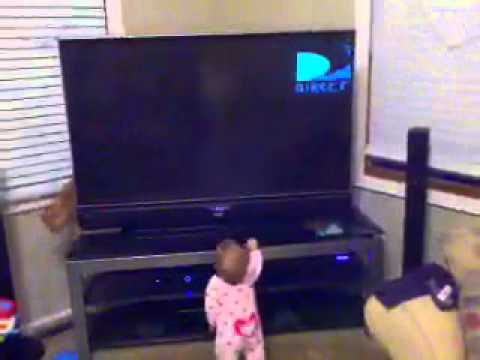 Baby girl loves Directv