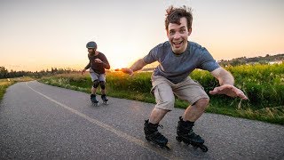 Shaun and Mike Go for a Skate - Glenmore Reservoir