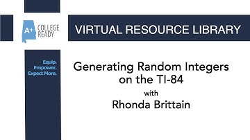 Generating Random Integers on the TI 84