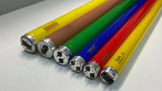 Lâmpadas fluorescentes tubular coloridas 18-20W T8/T10/T12