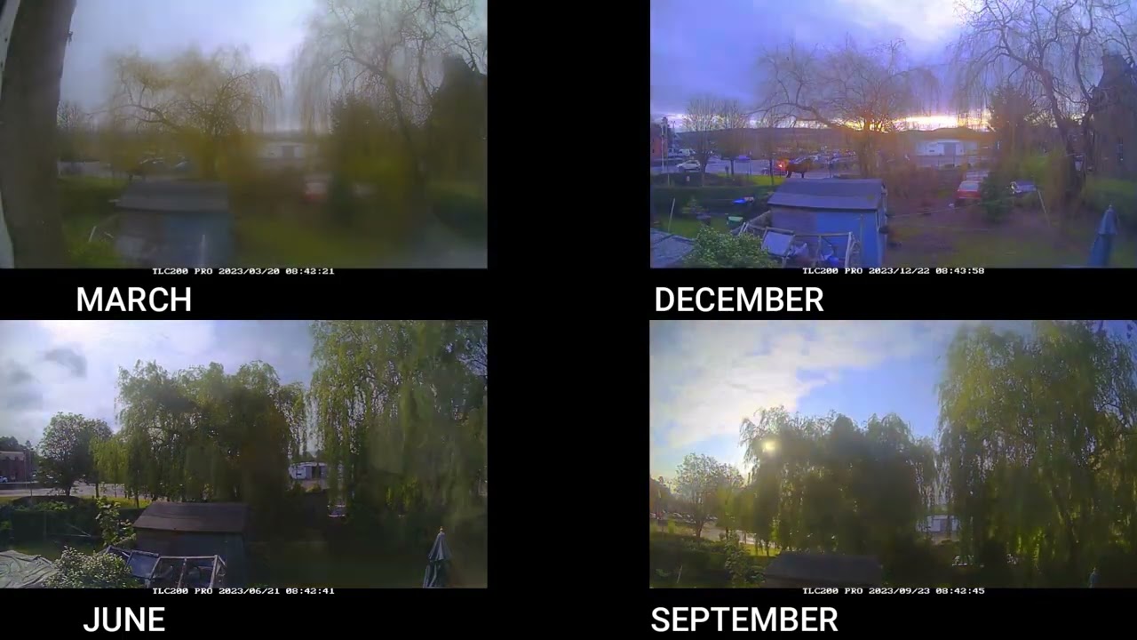 4 Seasons Daylight Comparison - Scotland, UK
