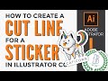 How to create a contour die cut line for a sticker in Adobe Illustrator