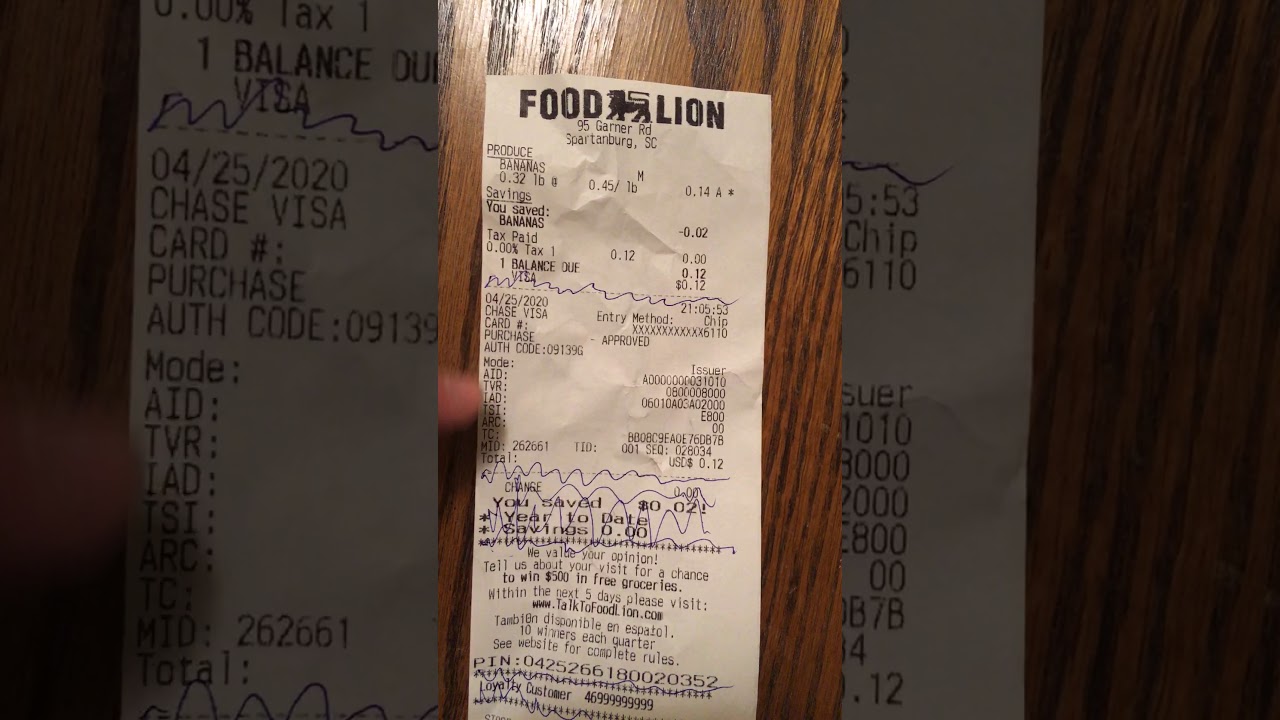 Food lion better ReceiptS - YouTube