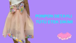 Ponponlu Tütü Etek Kesi̇mi̇ Ve Di̇ki̇mi̇