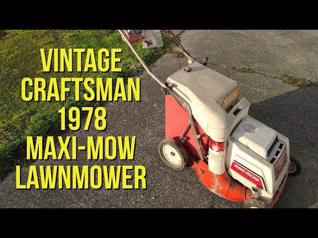 Vintage 1970S Sears Craftsman Maxi-Mow Rear Bagging Lawnmower - Youtube