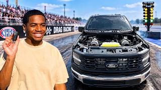 I TOOK THE HOOD OFF MY TWIN TURBO F150 AND WENT DRAG RACING (I RACED EVERYTHING)