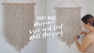 Macrame Vine and Leaf Wall Hanging 09 | Tree Branches with Leaves | Macrame for Beginner