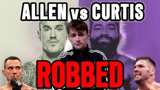 Chris Curtis was robbed & rigged fights are ruining MMA | UFC Recap: Allen vs Curtis 2