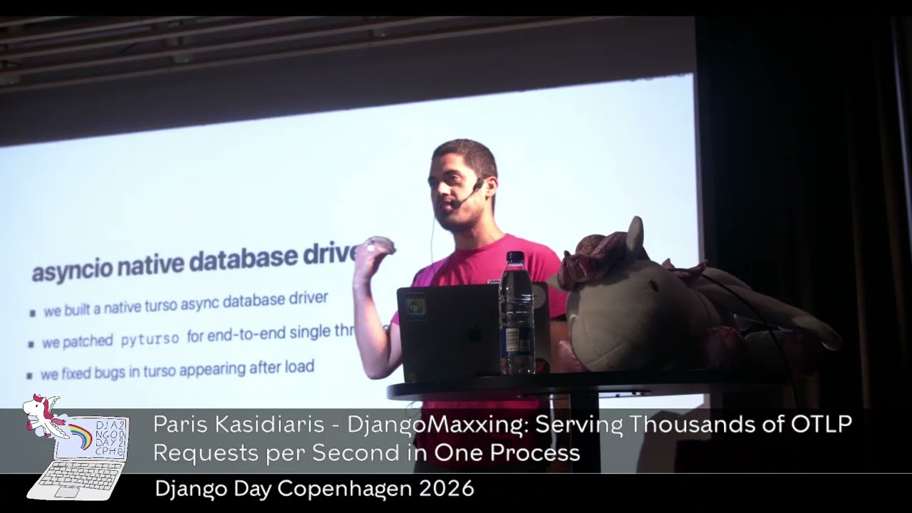 Thumbnail for video: Paris Kasidiaris - DjangoMaxxing: Serving Thousands of OTLP Requests per Sec...