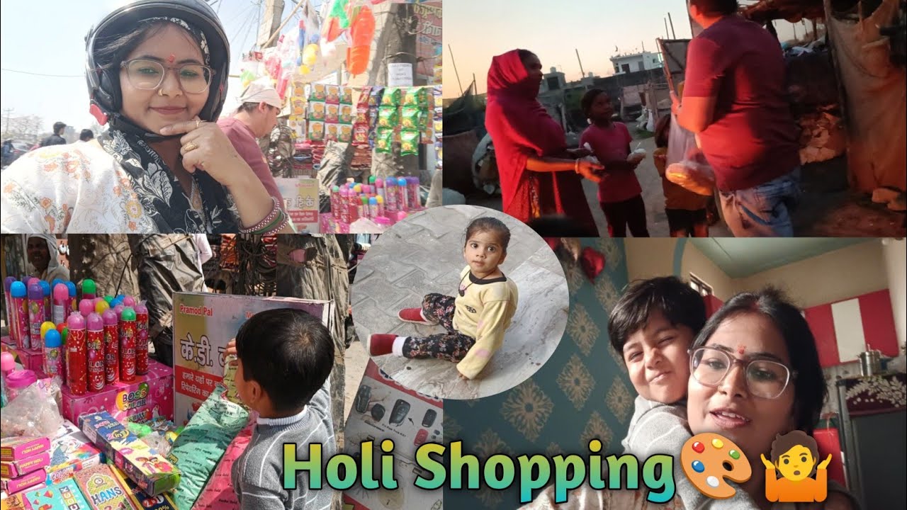 365/60Day Holi Shopping🎨Cap Done✅ Kuch Jrurat Mand Ki Help Krne Ki Khushi 🤷