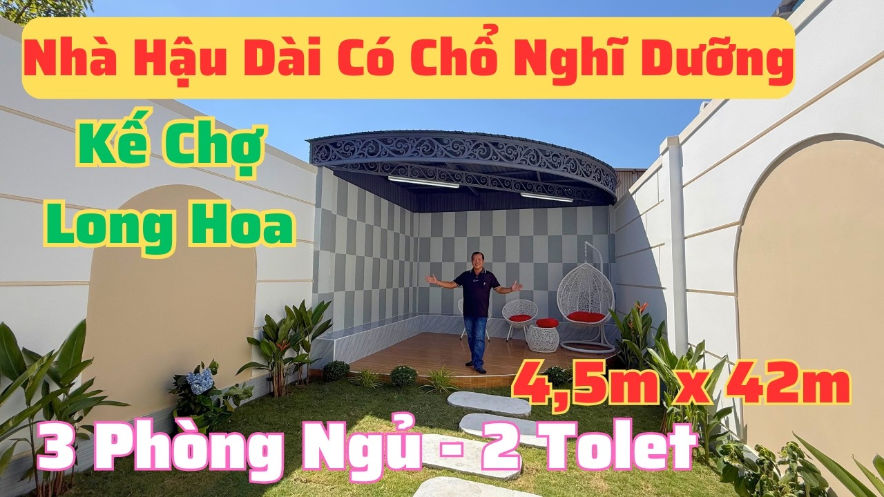 Hậu Dài 42m - Kết Hợp Xây Nhà Cấp 4 Kèm Chổ Nghĩ Dưỡng Sân Vườn  Trung Tâm Long Hoa | Tây Ninh 1546N