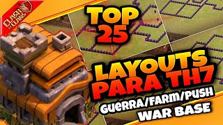 Layouts Para Cv 7 Top 25 Guerrafarmpush Com Link 2021 Town Hall 7 Top25 Warfarmingtrophy Link