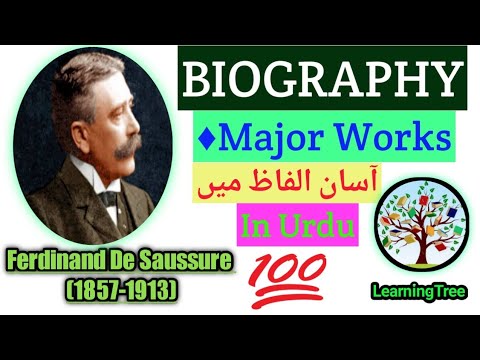 Ferdinand De Saussure biography in urdu||Major Works||LearningTree.