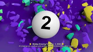 Tennessee Lottery Midday_C3_C4_WB 06/03/2026