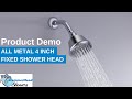 Product demo hammerhead showers all metal 4 fixed shower head