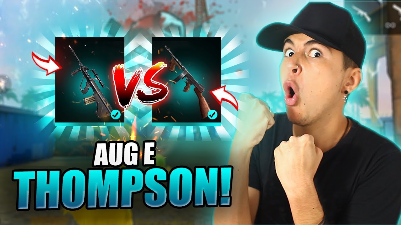 X1 NO CONTRA SQUAD! NOVA ARMA AUG VS THOMPSON! QUEM GANHA? FREE FIRE