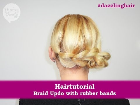 influenza aflevering elegant Updo Braid with rubber bands - Vlechten met elastiekjes | Dazzling Beauty -  YouTube