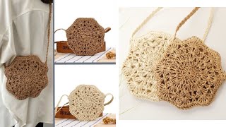 Marka Hasır Örgü Çanta Yapımı - Hasir Mi̇ni̇ Yildiz Çanta Tari̇fi̇