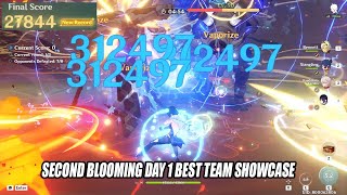 Second Blooming Day 1 27844 Score New Record - Alhaitham Yelan Nahida Yae Miko Best Team