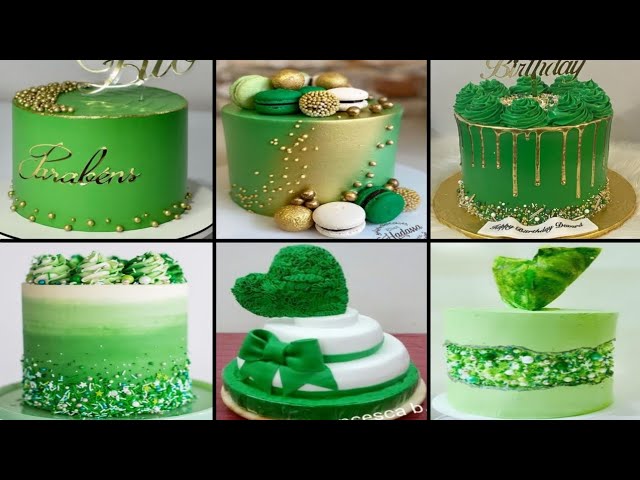 Green & Gold Cake Decoration Ideas 2022/Green Wedding Cake Designs ...