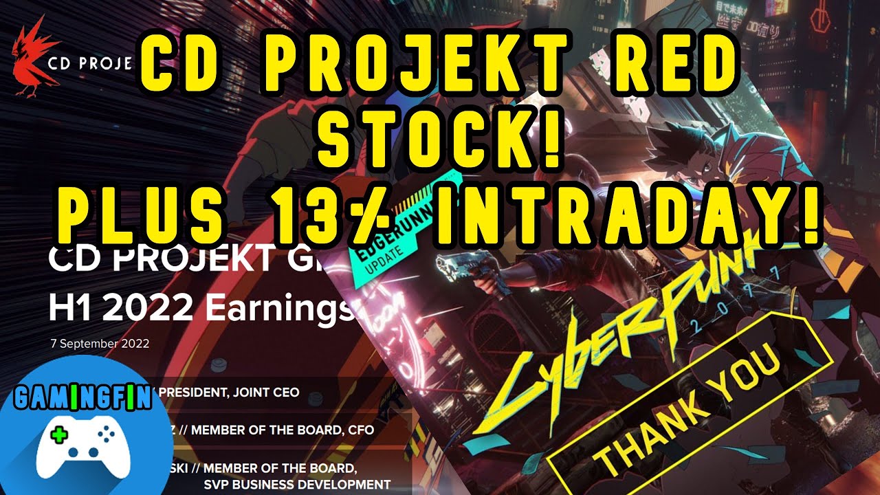 CD PROJEKT STOCK Turn-Around? 13% UP on good Cyberpunk 2077 player - YouTube
