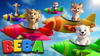 BÉBA - 10 Malých letadel | Písnička pro děti | Dětská píseň na počítání do 10 a zpět