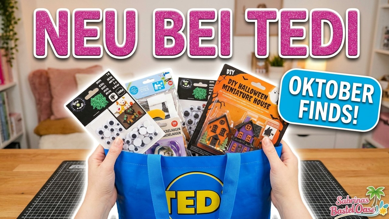 Großer Tedi Haul Oktober : Neue Bastelsachen für Herbst & Halloween! 😍✂️ #haul #tedi