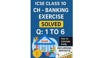 Banking ICSE Class 10 | CH-2 | Ex-2 Solution | Part-2 |ICSE 25 | M.L. Aggarwal | #maths  #icse