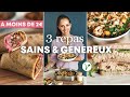 Tu galres  manger sain le midi  3 recettes healthy faciles  emporter et  moins de 2