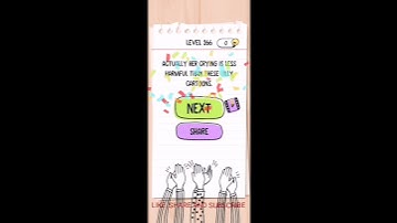 Brain test tricky puzzles level 266 (SHE IS CRYING AS ALWAYS) solution or walkthrough