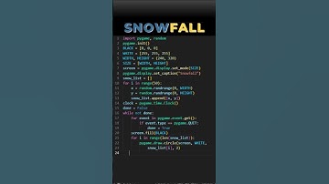 Simulation of Snowfall in Python using PyGame #coding #shorts #programming
