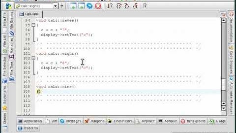 Linux-Calculator-12- KDEvelop Part 2 - Linking Number Buttons.avi